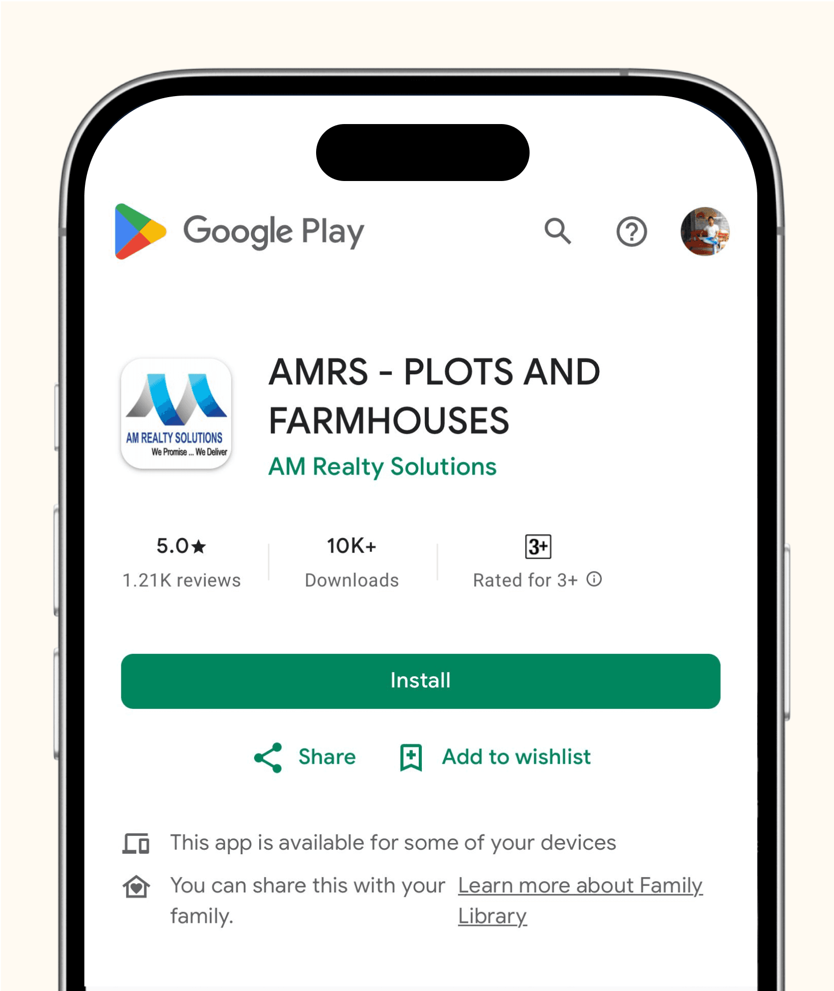 AM Realty mobile app preview